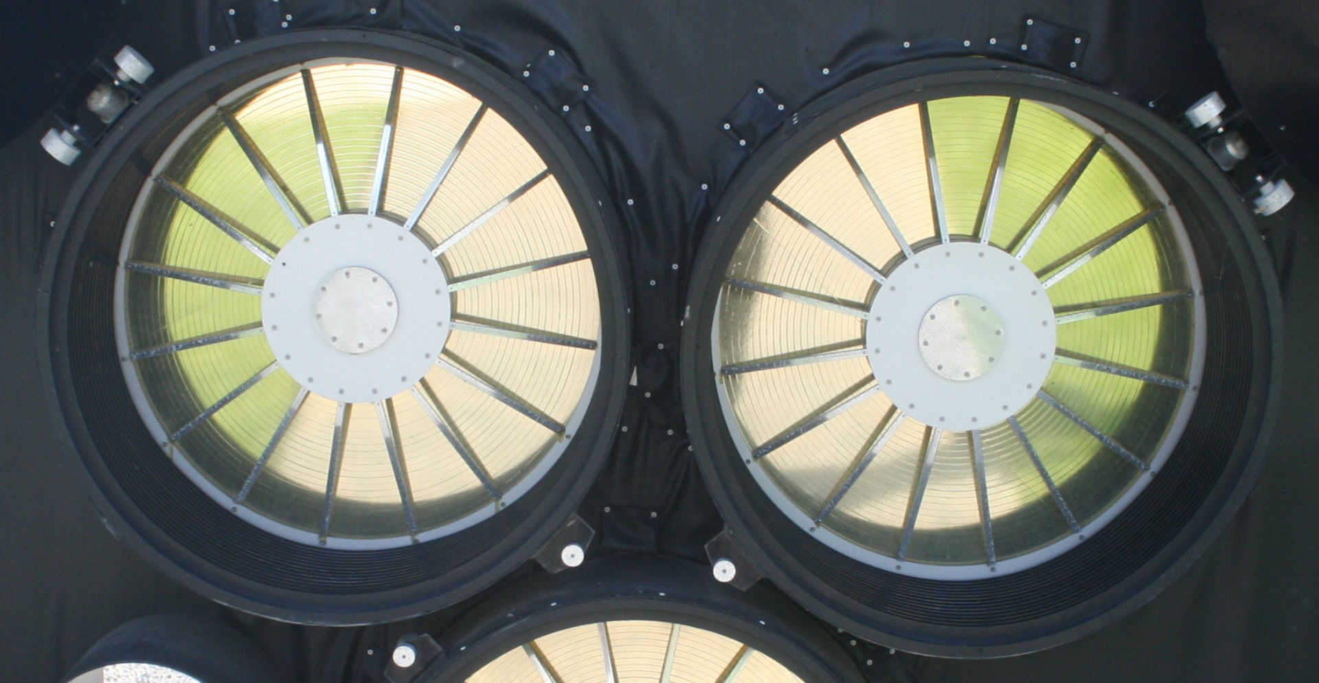 Close-up of the XMM-Newton telescope mirrors