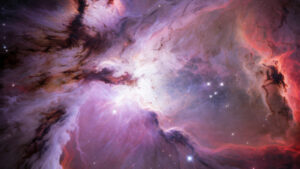 A depiction of a stellar plasma discharge